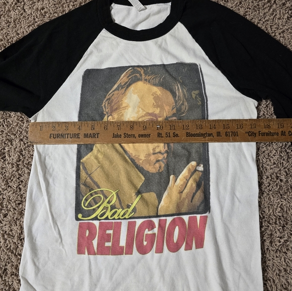 Christopher Hitchens "Bad Religion" baseball tee, small - Picture 10 of 13